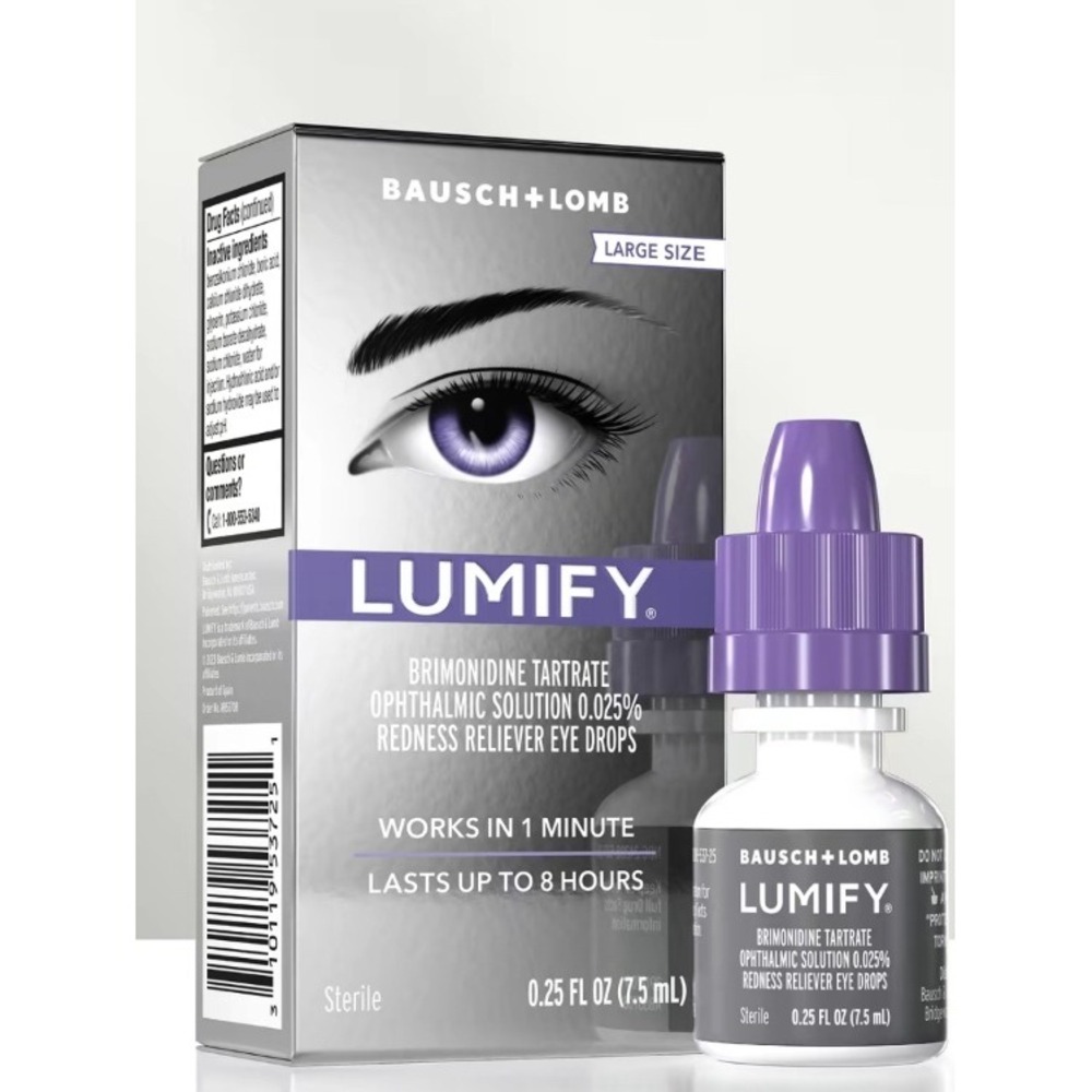 Bausch + Lomb Lumify Redness Eye Drops Brimonidine Tartrate 0.25oz 7.5mL
